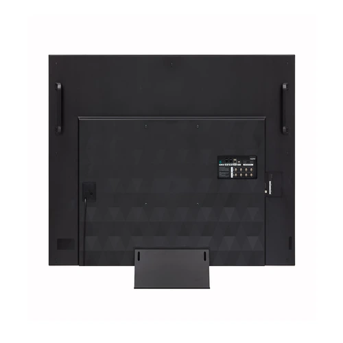 Rear view of LG 65-inch OLED Pro showing the professional-grade inputs including SDI and specialized calibration ports.