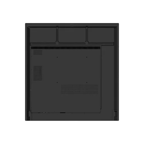 Rear view of the 65-inch collaboration display showing the integrated speakers, WiFi modules, and multiple touch-input ports.