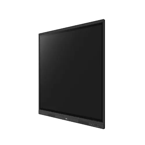 Front view of the LG 65-inch CreateBoard collaboration display featuring an interactive touchscreen and Android OS interface.