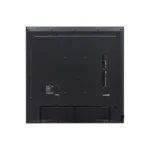 Rear view of the 65-inch signage unit showing the industrial-grade rear cover and side-oriented connectivity ports.