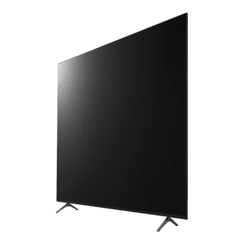 Front view of LG 75-inch 4K UHD Smart TV with thin bezels and a wide-screen LED-backlit display.