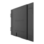 Rear view of LG 98-inch large format display showing the reinforced frame and multi-fan cooling system.