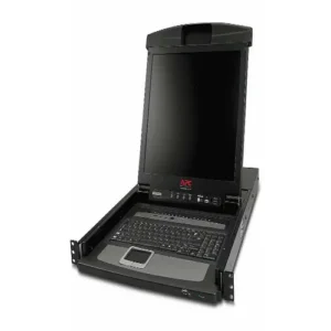 APC 17-inch rack LCD console front view with screen