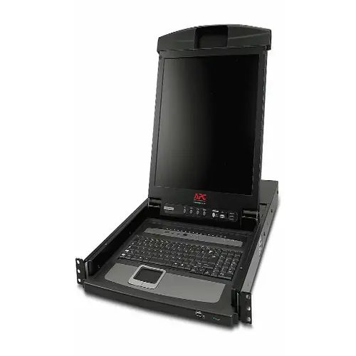APC 17-inch rack LCD console front view with screen