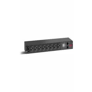 APC switched rack PDU 1U front view with outlet controls