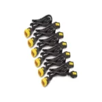 APC Locking Power Cord C13 to C14 Black 2ft (6 Pack) AP8702S-WW