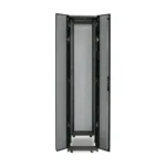 APC NetShelter SX 42U enclosure rear view with cable management