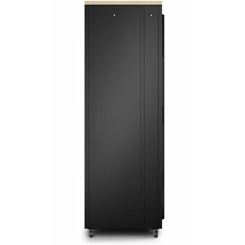 APC soundproof server rack rear view