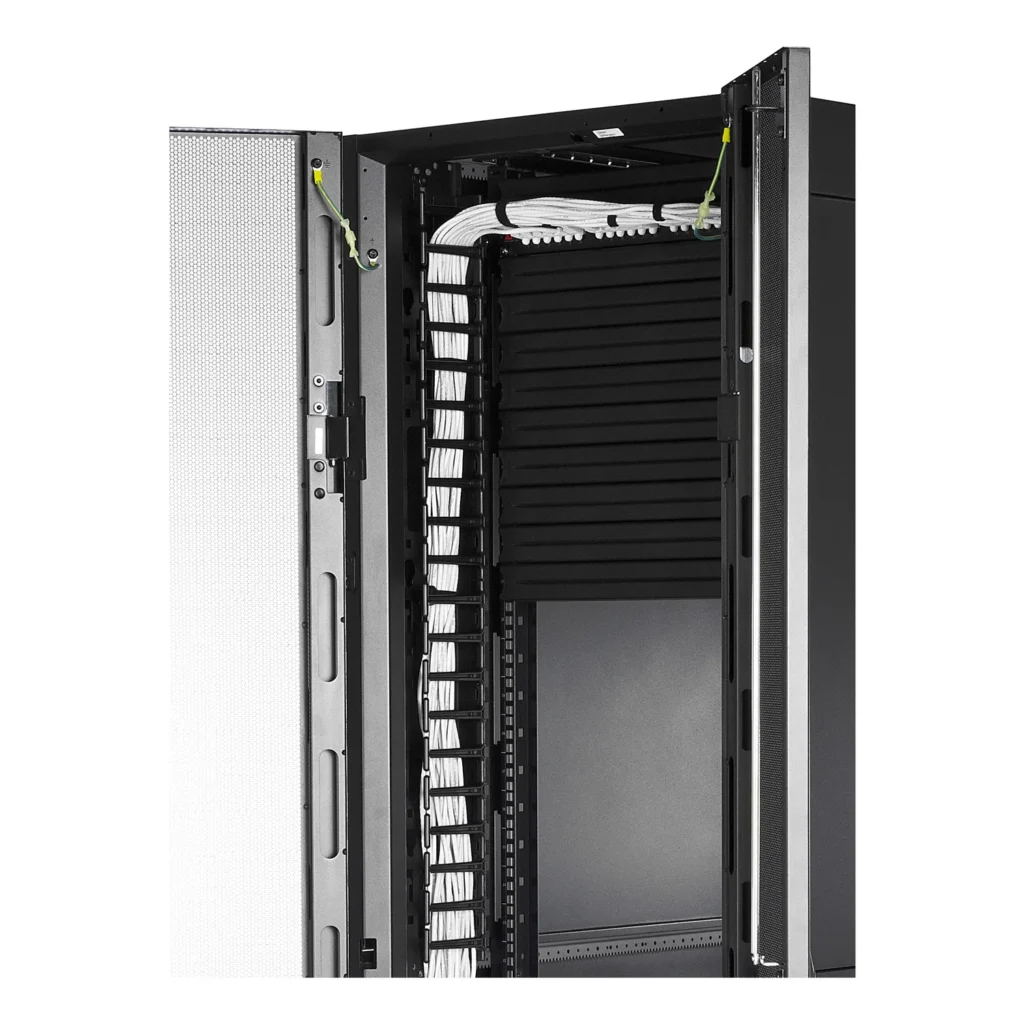 APC vertical cable manager rear view