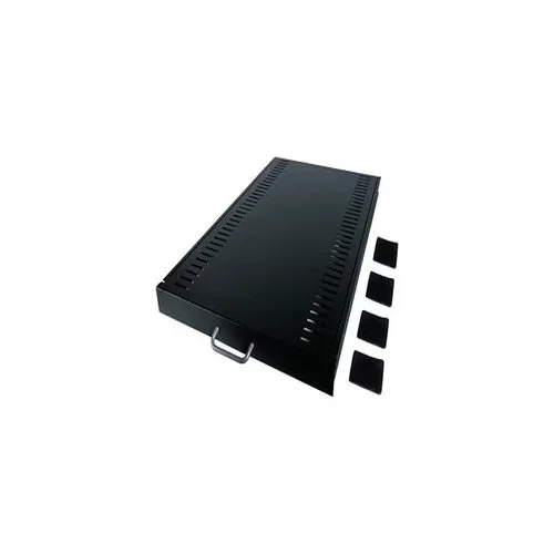 APC rack shelf 1U front view black