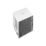 Rear view of LG ProBeam projector showing the dual HDMI inputs, RS-232C control, and large exhaust vents.