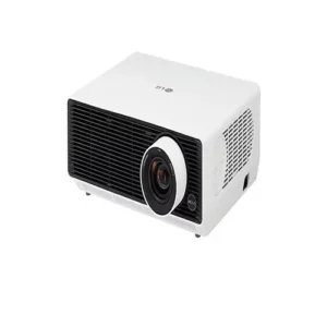 Front view of the LG ProBeam BU53RG short-throw laser projector featuring a 21:9 aspect ratio and 4K UHD resolution.