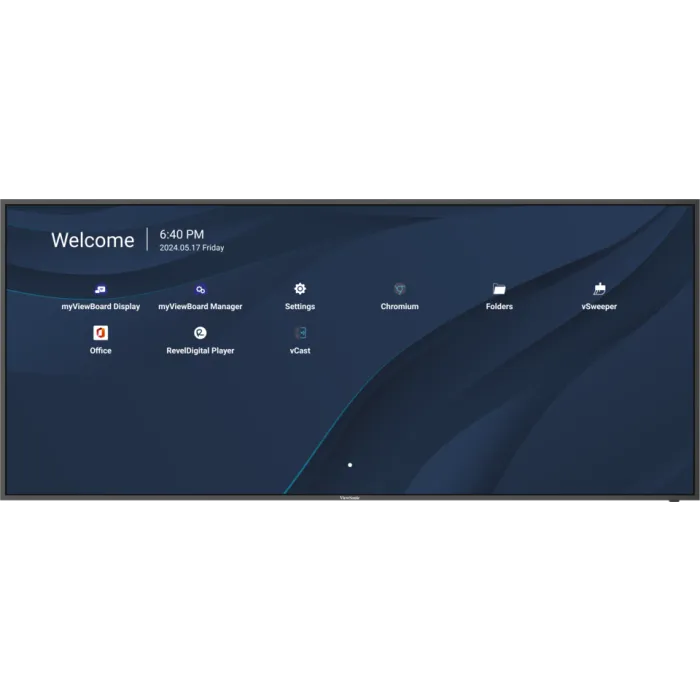 Front view of CDE105UW large format commercial display screen