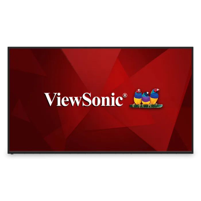 Front view of ViewSonic CDE6512 commercial display with large 65-inch screen
