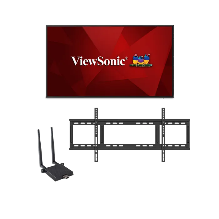 Front view of ViewSonic CDE7520-E1 commercial display with large 75-inch screen