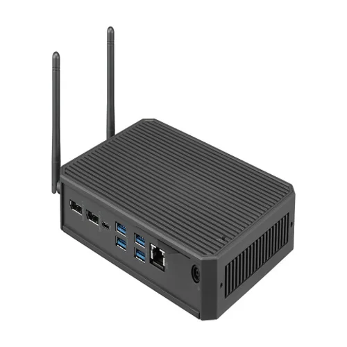 Rear view of LG SFF Thin Client showing the diverse I/O array, including multiple DisplayPorts, USB 3.0, and LAN ports.