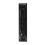 Front view of a 3-digit combination door lock featuring a mechanical dial and a sleek black industrial finish.
