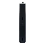 Rear view showing the mounting keyhole slots and the manufacturer's technical specification label.