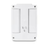 Rear view showing the integrated NEMA 5-15P plug designed to fit flush against a standard wall outlet.