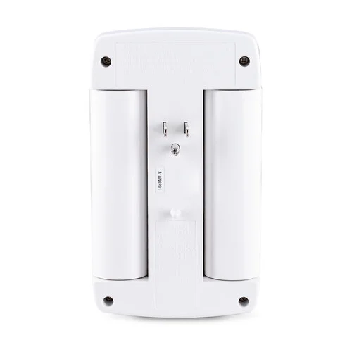 Rear view showing the NEMA 5-15P plug designed to be inserted directly into a standard wall outlet.