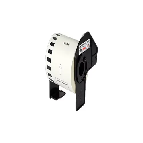 Front view of Brother DK-2251 continuous paper label roll with packaging label
