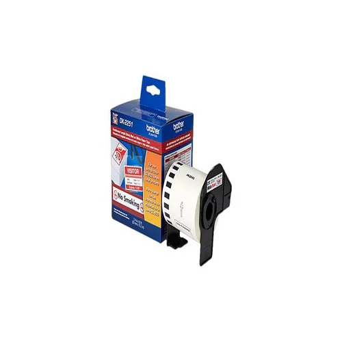 Side view of Brother DK-2251 label roll package showing roll thickness and profile