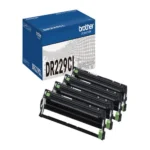 Front view of Brother DR229CL color drum unit with label and model number