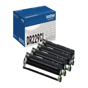 Front view of Brother DR229CL color drum unit with label and model number