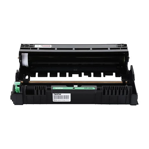 Front view of Brother DR630 drum unit with product label