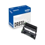 Side view of Brother DR830 drum unit showing cylindrical profile
