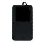 Rear view showing the flat-back design with mounting slots and the 5-foot power cord with a 45-degree plug.