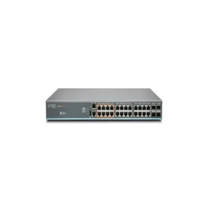 Front view of Juniper EX2300-24MP Ethernet switch with PoE ports