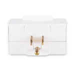 Rear view showing the NEMA 5-15P wall plug designed to expand a single outlet into three.