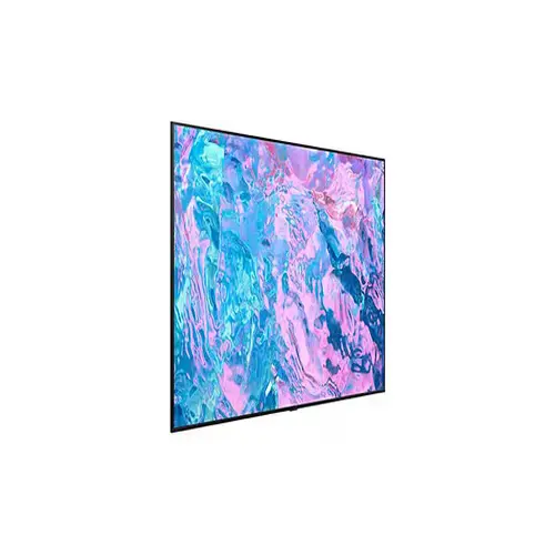 Front view of a massive Samsung 75-inch 4K Smart LCD TV with TAA compliance and ultra-clear professional imaging.