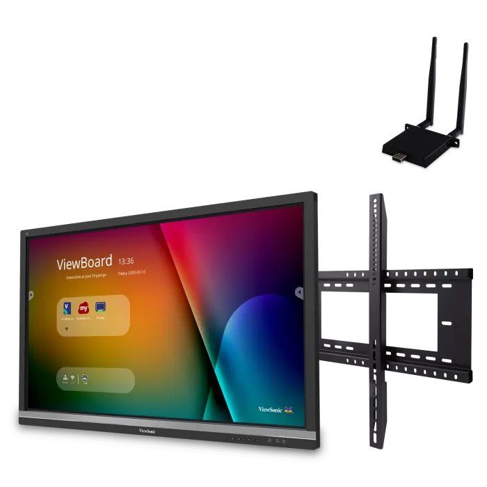 Side profile of ViewSonic IFP5550-E1 panel showing screen thickness