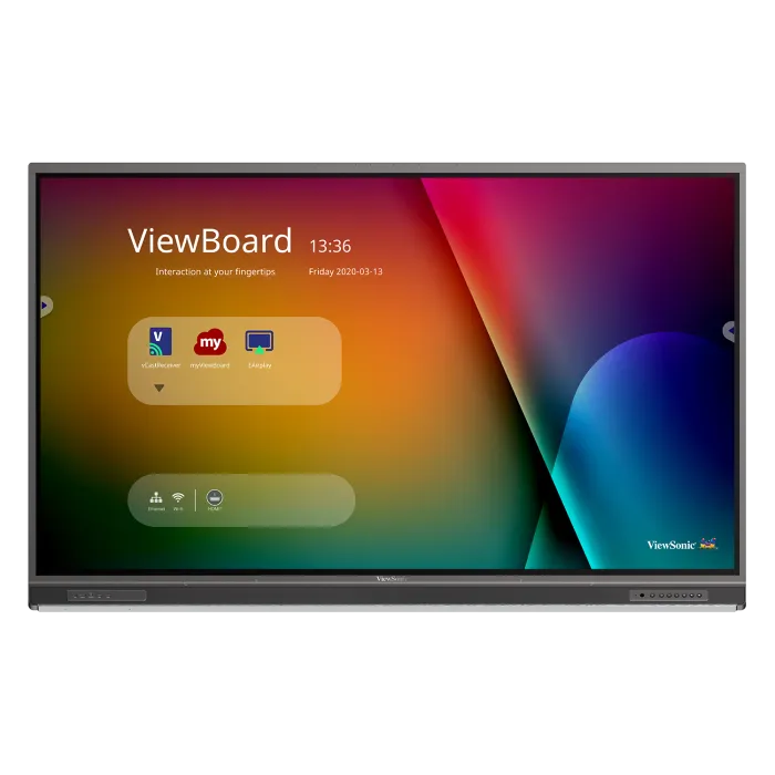 Front view of ViewSonic IFP7552-1C interactive flat panel display with touchscreen