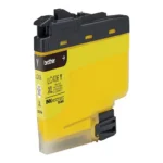 Front view of Brother LC406XLYS high-yield yellow ink cartridge with label and model number