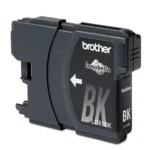 Front view of Brother LC61BKS black ink cartridge with product label