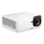 Front view of ViewSonic LS901-4K laser projector with lens and front grille