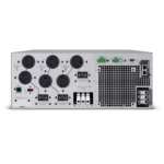 Rear view showing hardwire input/output terminals and multiple NEMA L6-20R/L6-30R locking outlets.