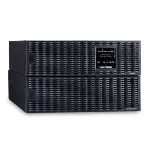 Front view of a 6U Smart App Online UPS system featuring a professional LCD and high-capacity power status LEDs.