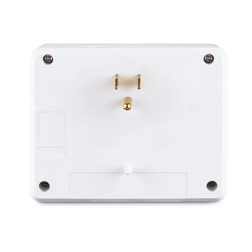 Rear view showing the NEMA 5-15P plug designed to be inserted directly into a standard wall outlet.