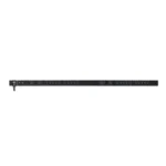 Front view of a 0U vertical basic PDU featuring 24 IEC-320 C13 outlets in a high-density black metal chassis.