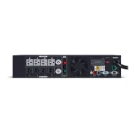 Rear view showing 8 NEMA 5-20R outlets, a NEMA L5-30P locking plug, and an RMCARD expansion slot.