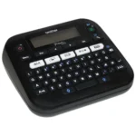 Side view of Brother PT-D210BK label maker showing thickness and side buttons