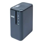 Front view of Brother PTP950NW professional label printer showing control panel and tape exit