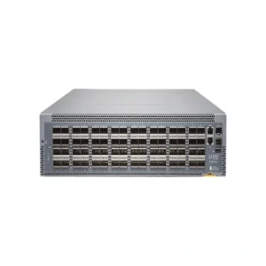 Front view of Juniper QFX5210-64C-AFI2 data center switch with high-density ports