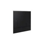 Rear view of Samsung 65-inch QMC display highlighting the ultra-slim depth and organized professional I/O panel for easy installation.