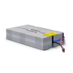 Front view of the RB1270X4F replacement kit containing four 12V/7Ah batteries in a professional bundled configuration.