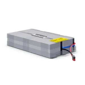 Front view of the RB1270X4F replacement kit containing four 12V/7Ah batteries in a professional bundled configuration.